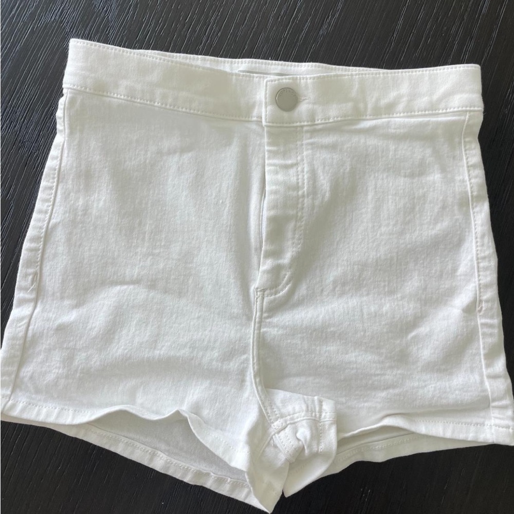 TopShop White High-waisted Shorts. Never worn!